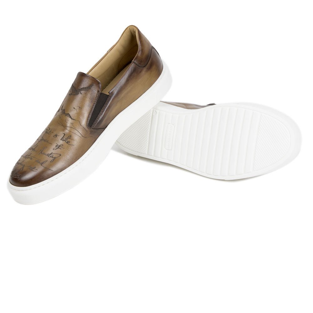 Scarpe Diego Engraved Ambra Antique Spernanzoni