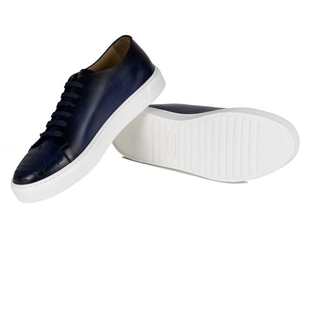 Scarpe Renzo Engraved Oceano Antique Spernanzoni